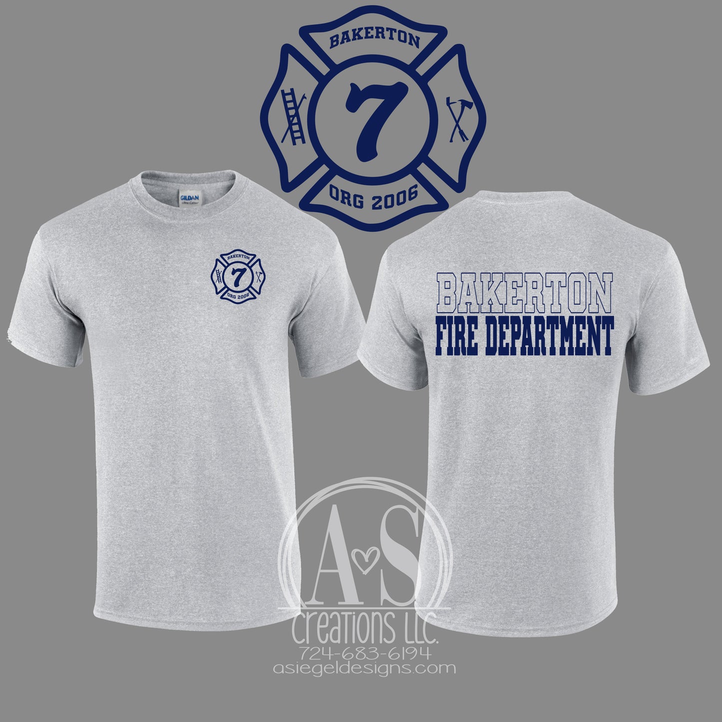 Bakerton Fire Tee - Grey