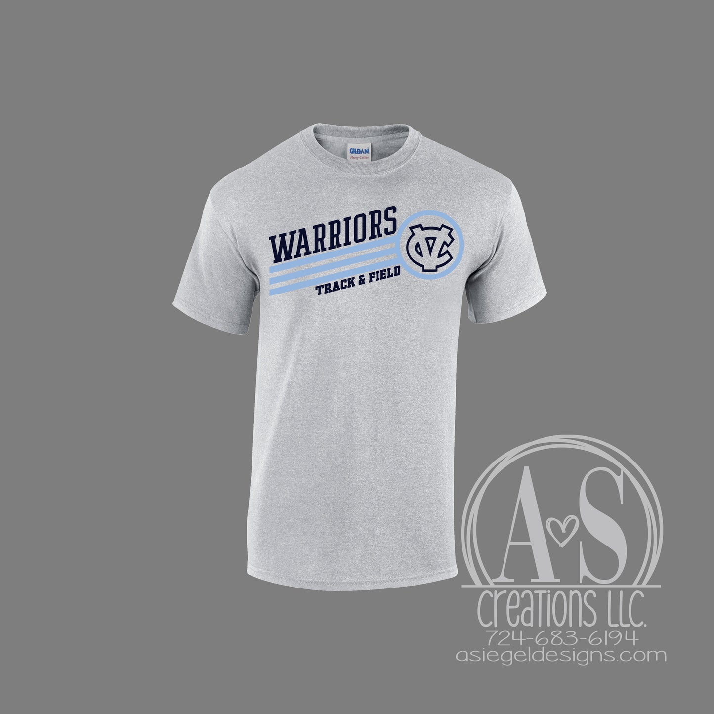 Warriors Track & Field - Sport Grey