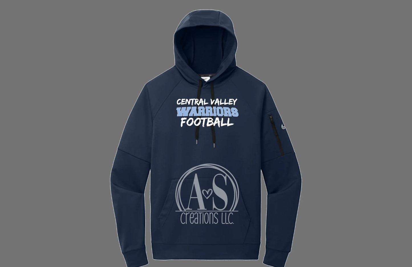Central Valley Warriors Football NIKE Hoodie- Navy