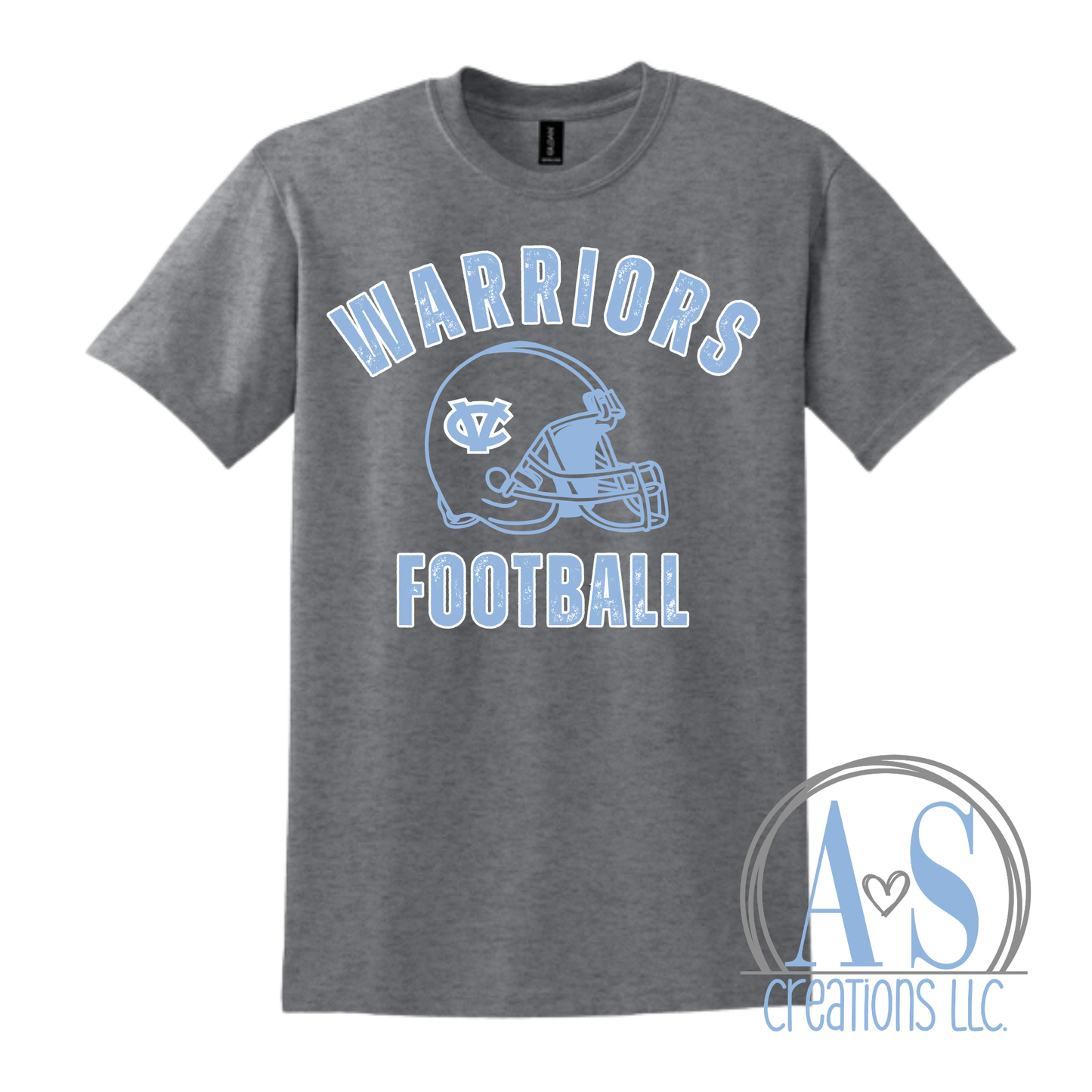 Warriors Football Distressed Helmet - Lil Warriors Fundraiser