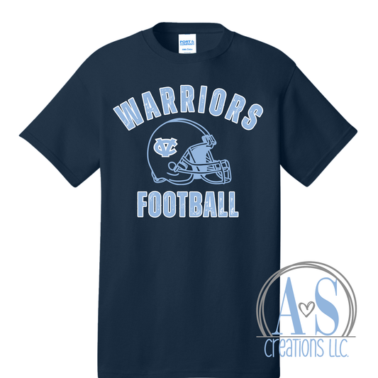 Warriors Football Distressed Helmet - Lil Warriors Fundraiser