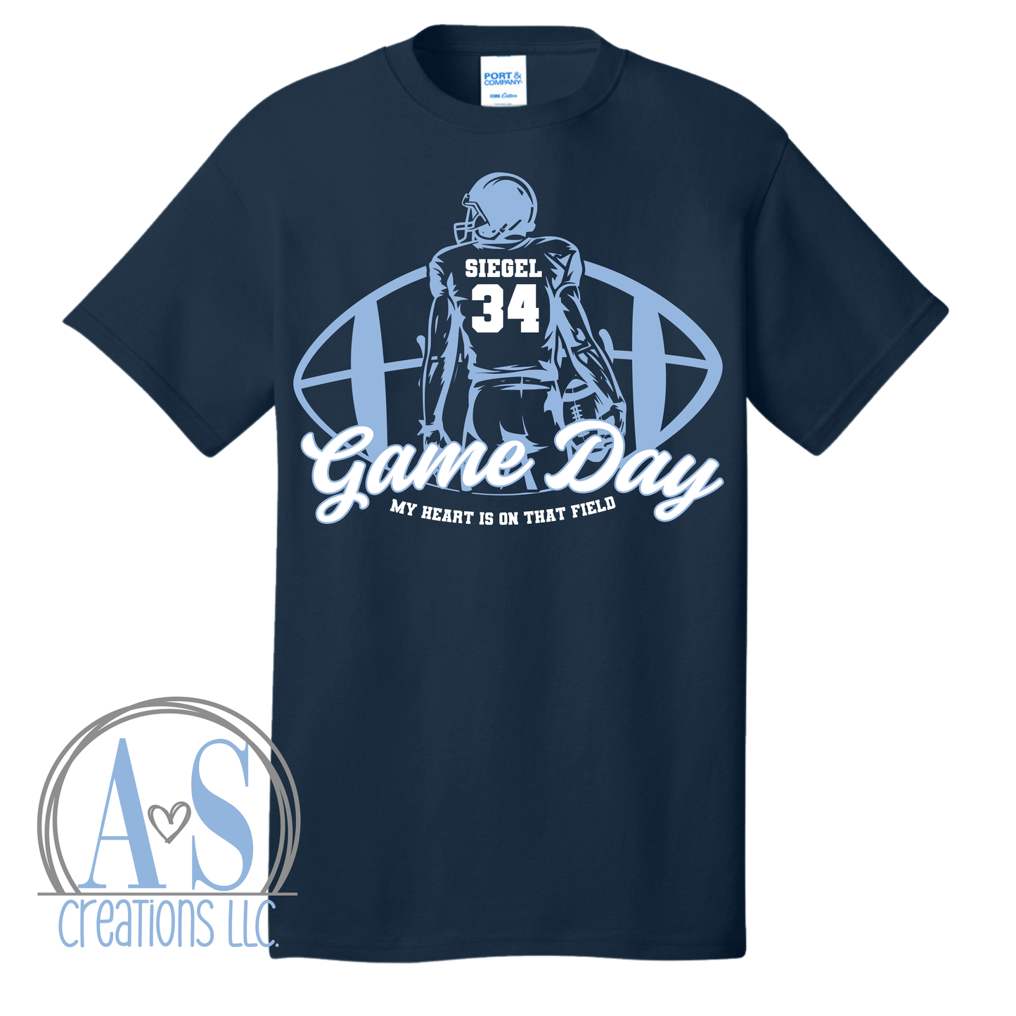 My Heart is on that Field 1 Player - Navy Blue - Lil Warriors Fundraiser