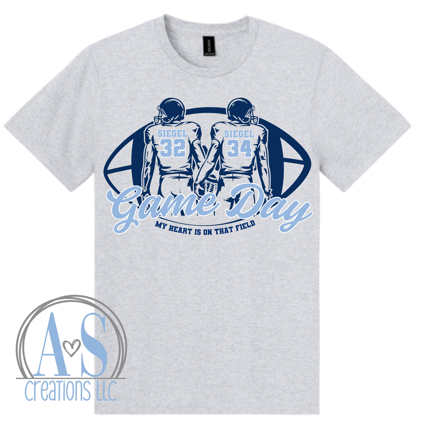 My Heart is on that Field 2 Players - Sport Grey - Lil Warriors Fundraiser