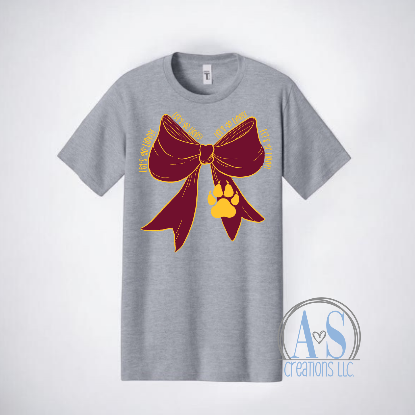 Let’s go Lions Bow - Sport Grey