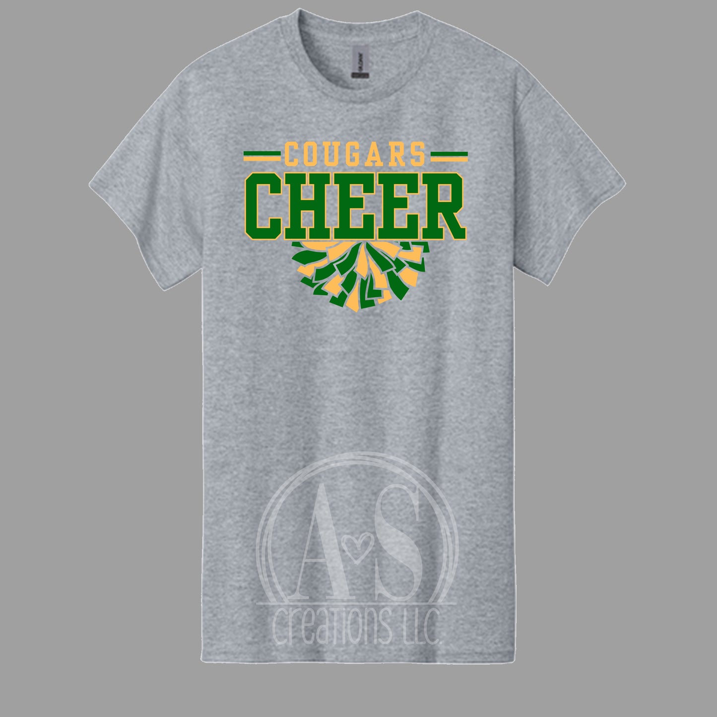 Cougars Cheer Tee - Sport Grey