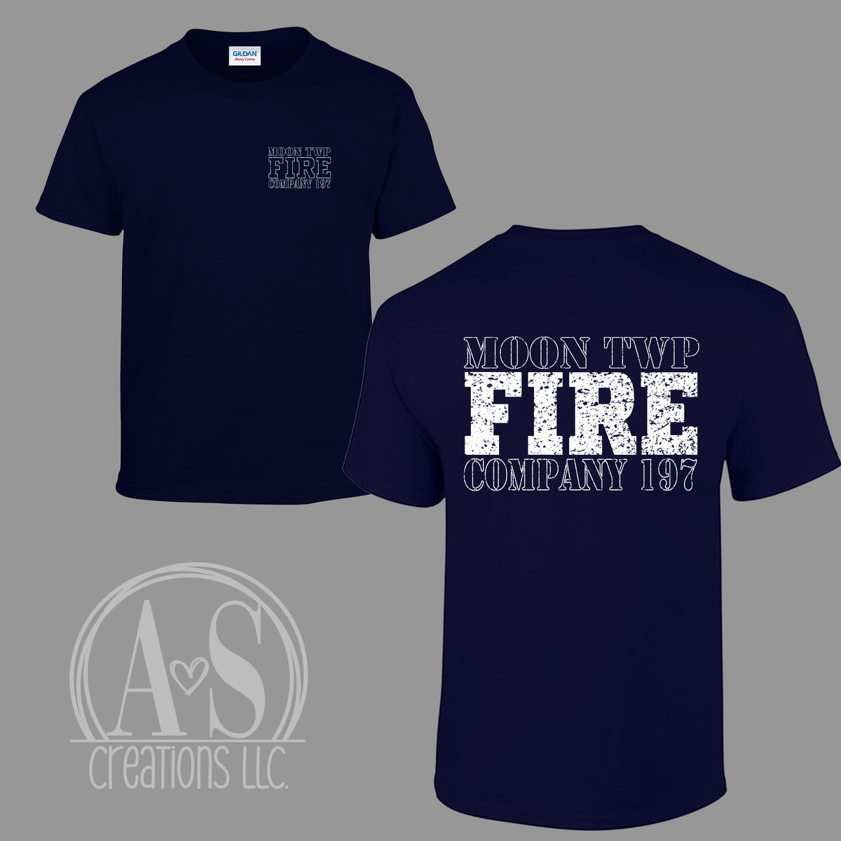 DISTRESSED DESIGN - NAVY BLUE