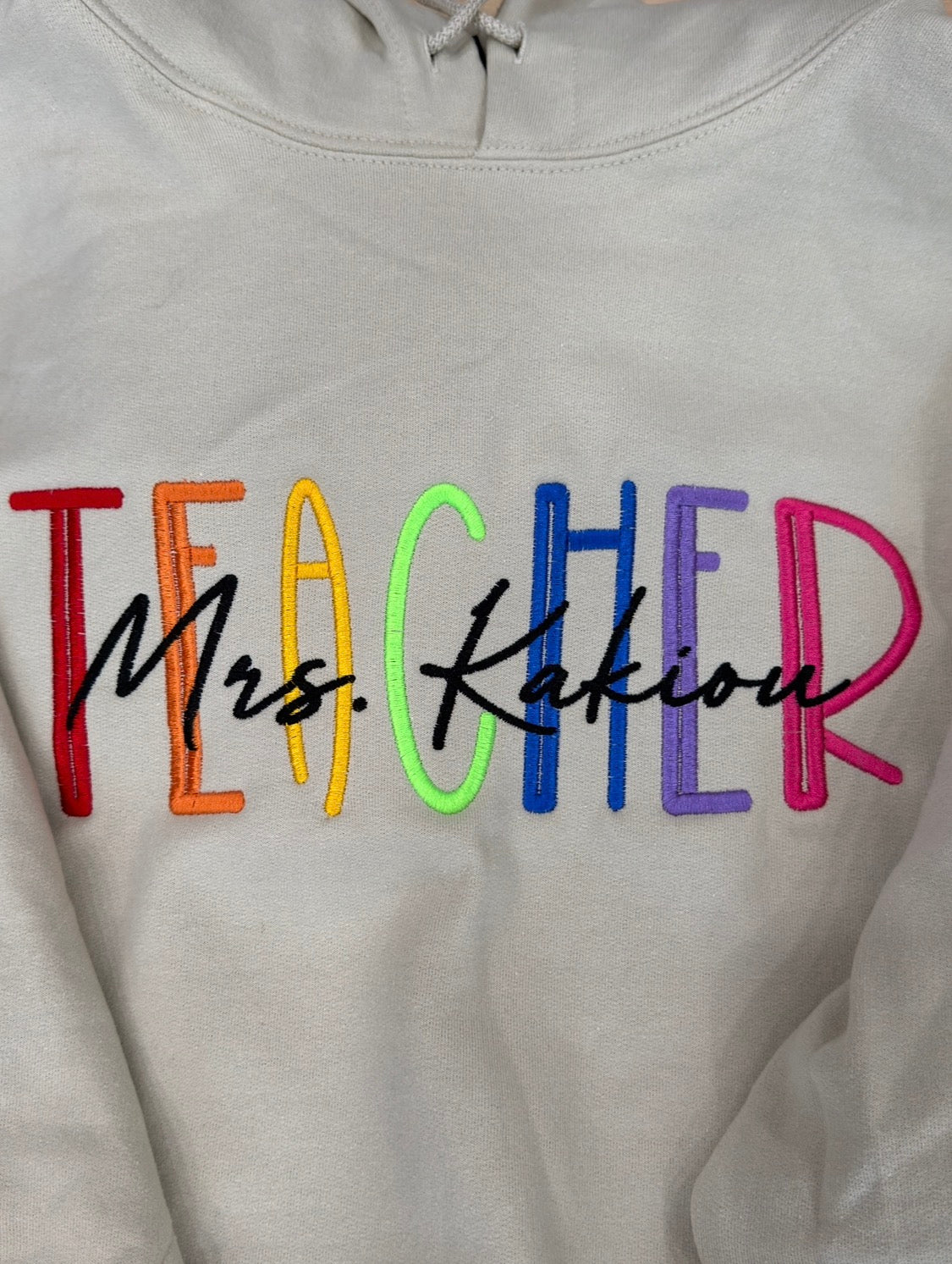 Teacher Embroidery