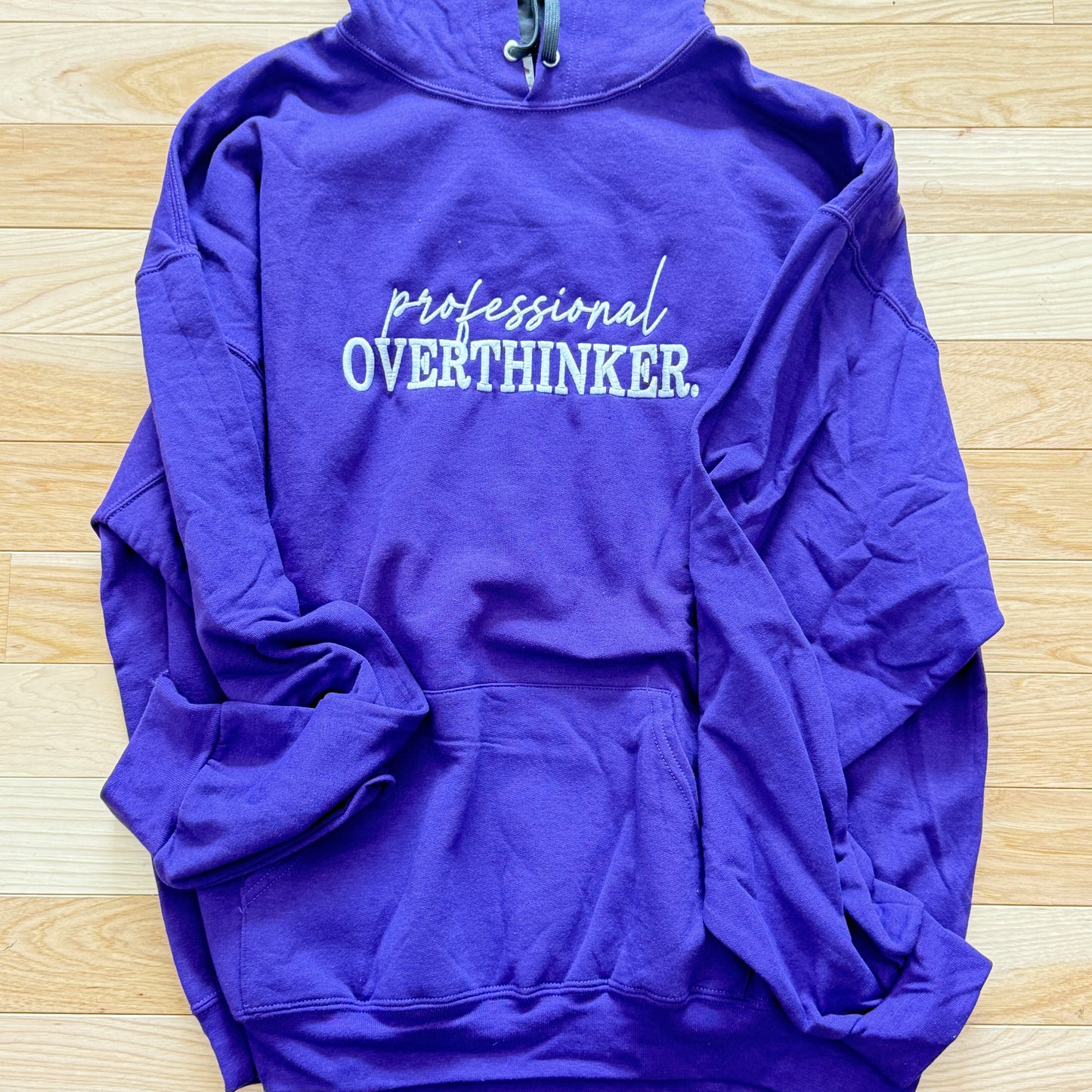 2XL Professional Overthinker Purple hoodie
