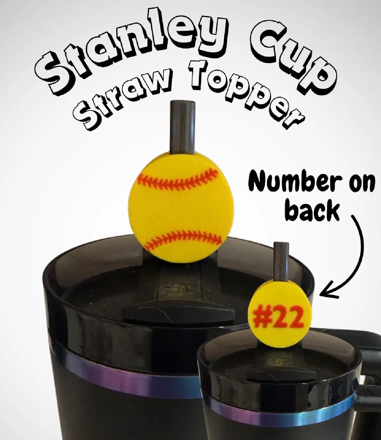 Stanley Baseball/Softball straw toppers