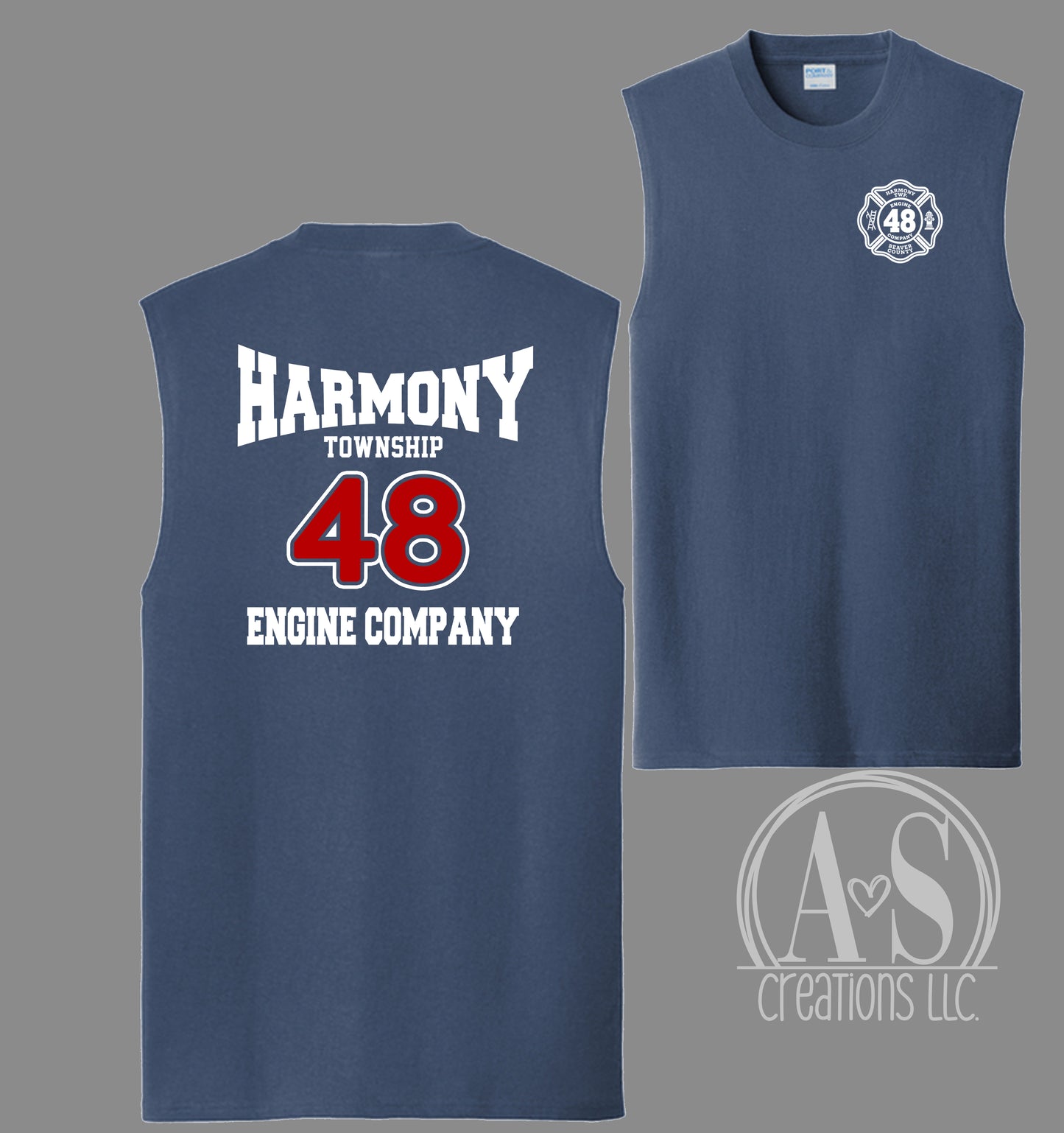Harmony Township 48 Engine Company - Sleeveless Navy