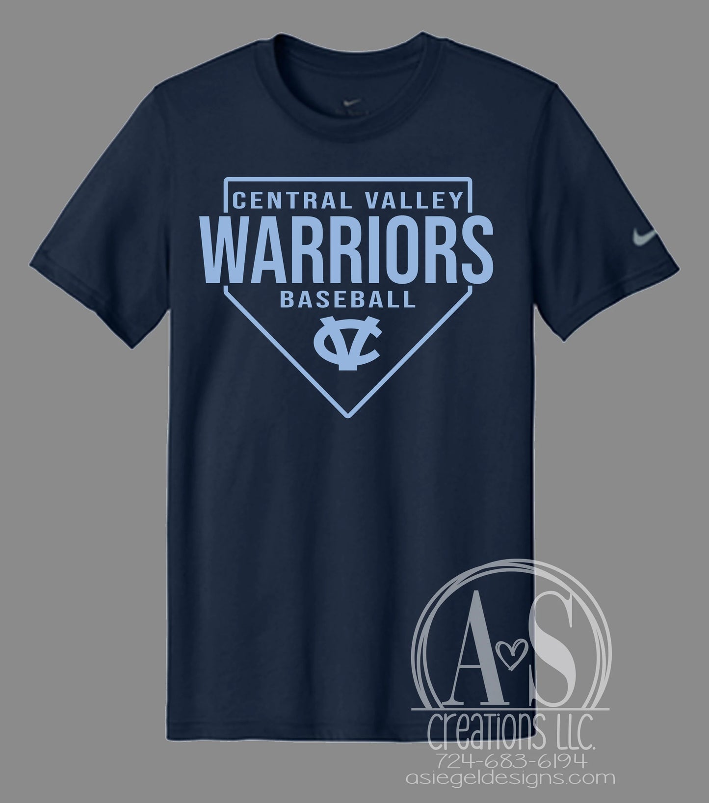 Home Plate NIKE tee CVHS