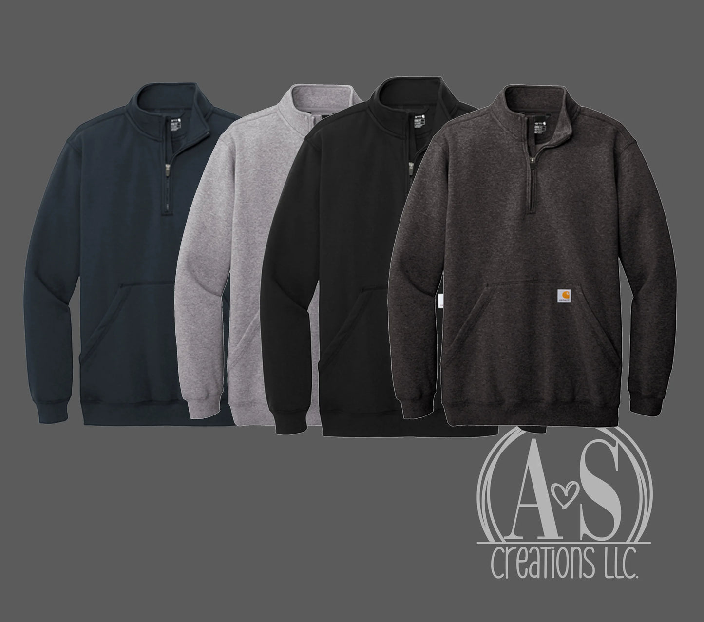 1/4 Zip Carhartt Sweatshirt w/CUSTOM LOGO