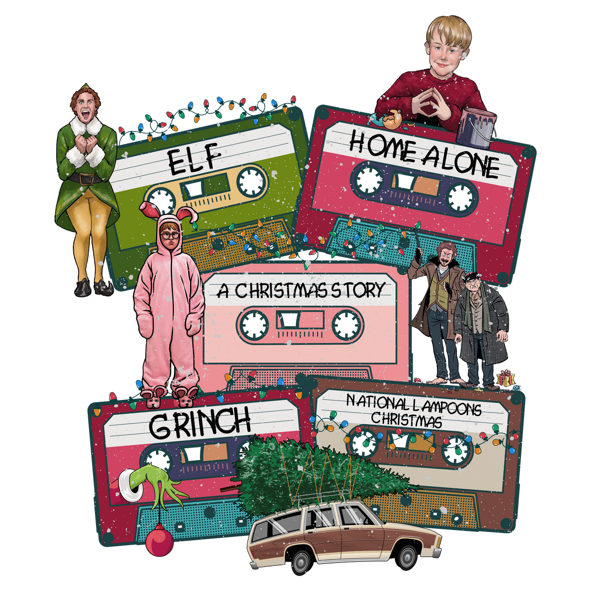 Christmas Vintage Cassette Tapes