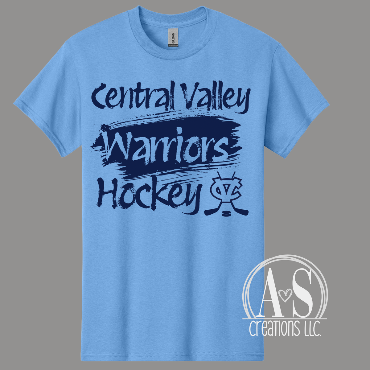 Central Valley Warriors Hockey-Carolina Blue