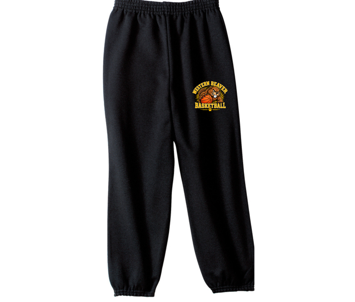 Western Beaver Basketball Sweatpants - Black