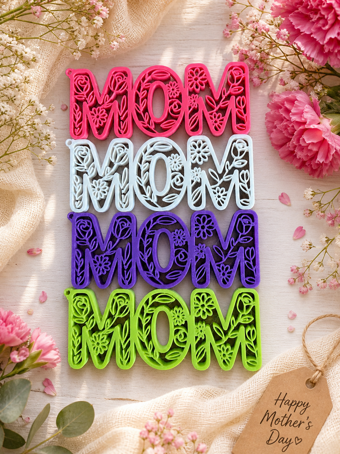 Mom Mandala Keychain
