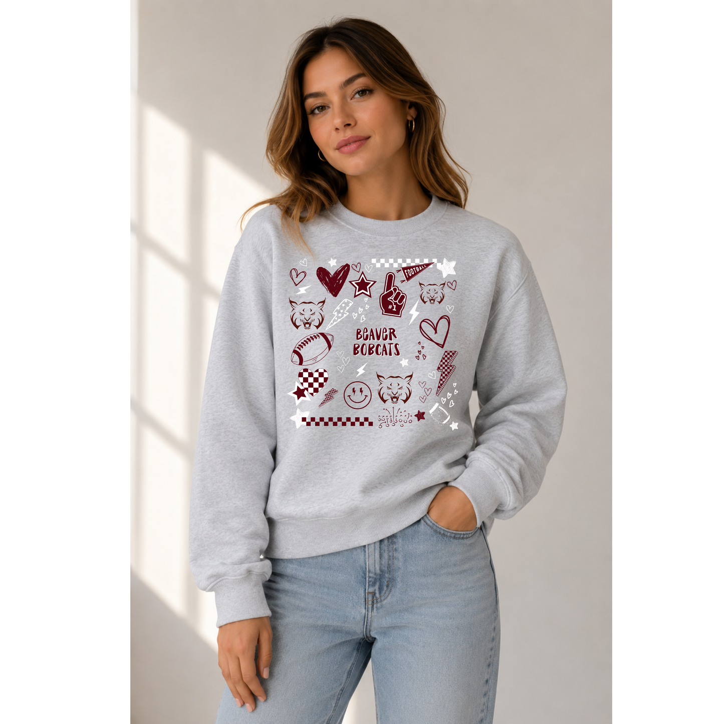 Beaver Bobcats Spirit-Sport Grey