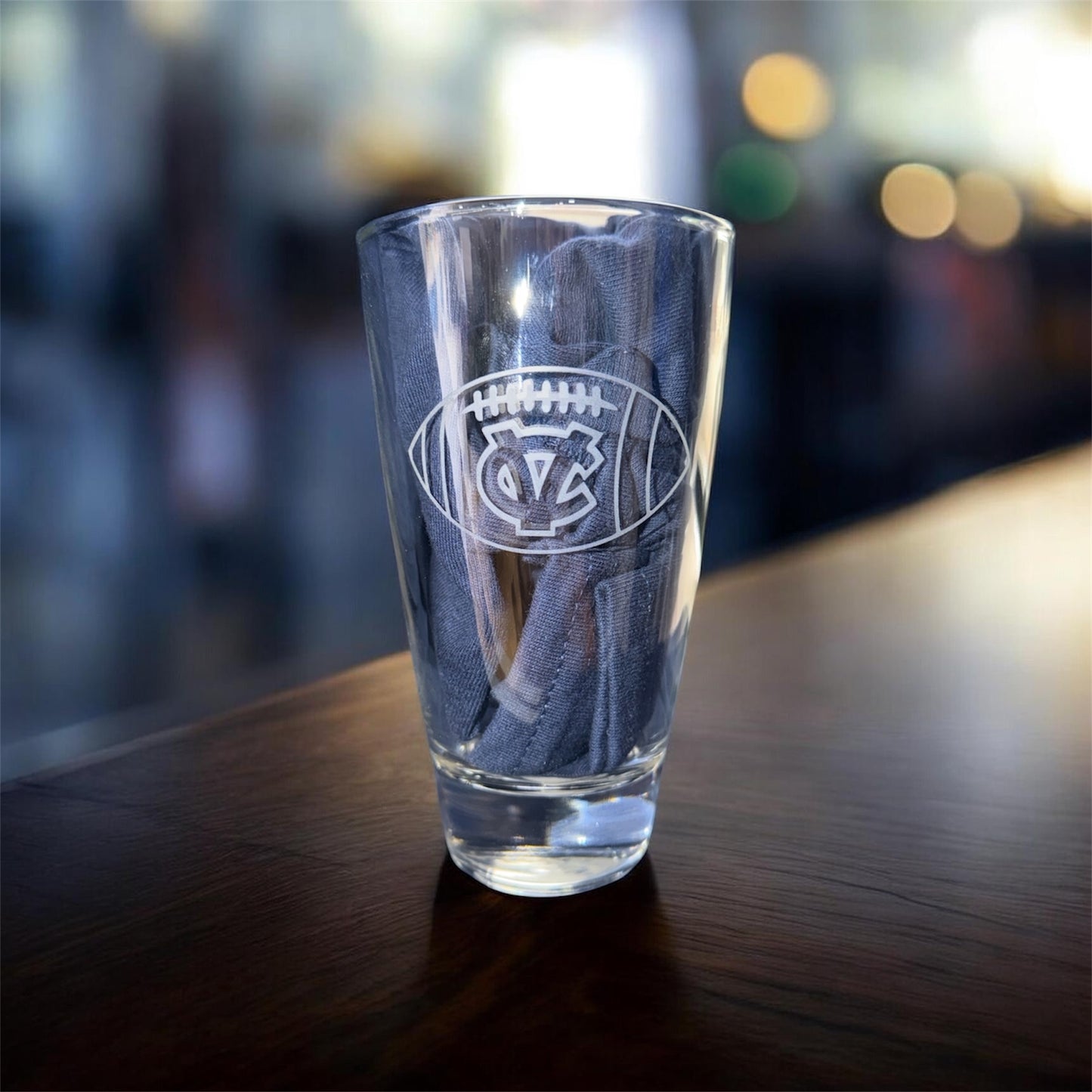 CV Football 20oz Glass