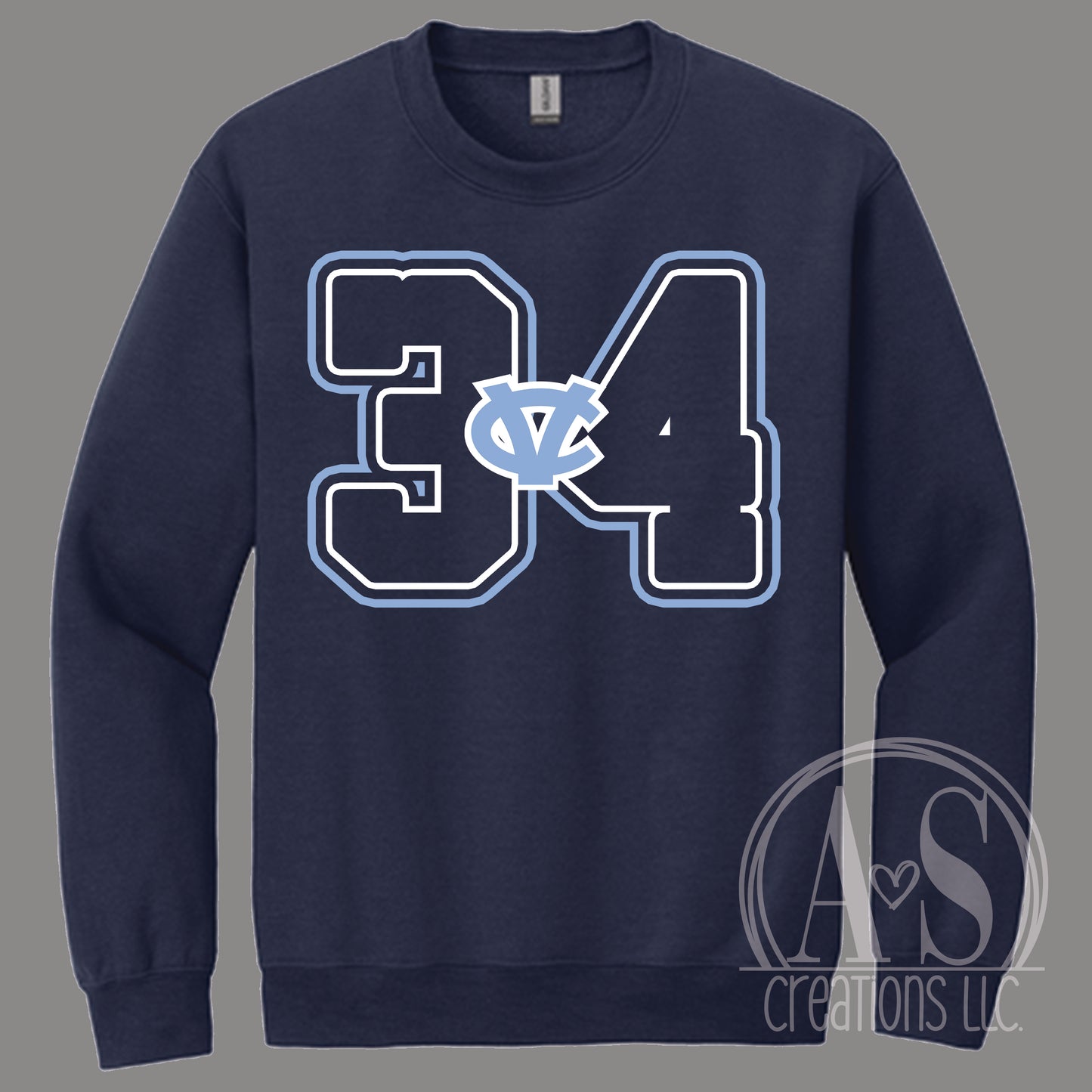 Next Level Jumbo Number CV Sweatshirt - Printed