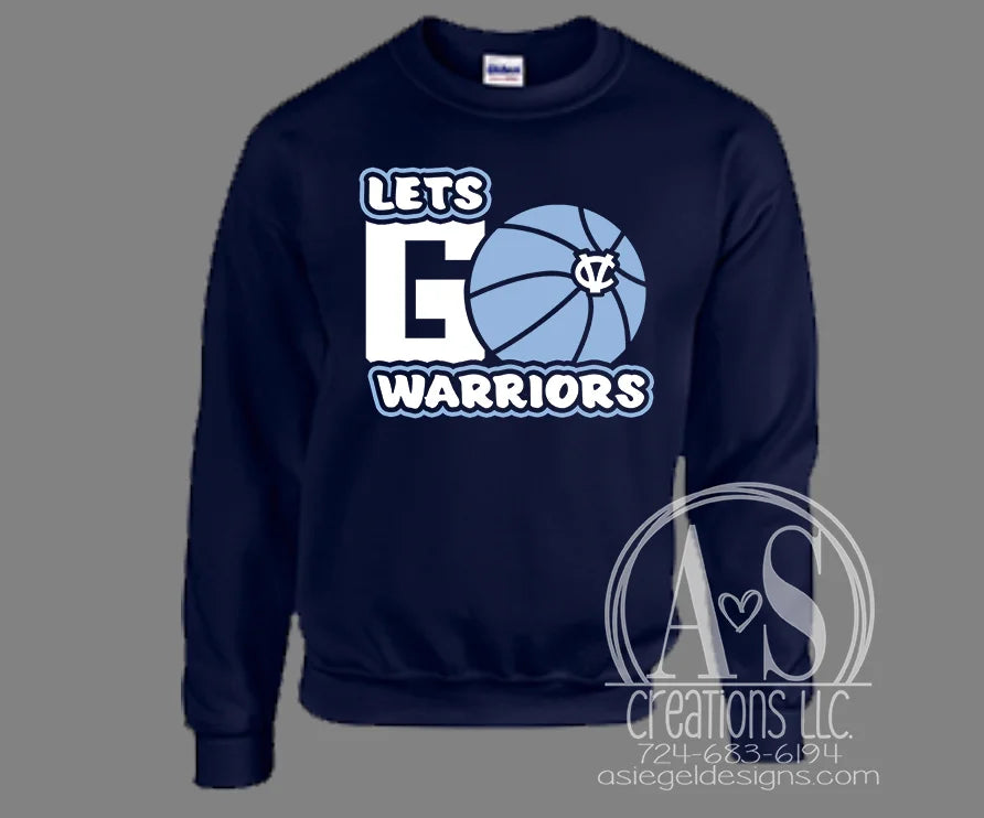 Lets Go Warriors - Navy
