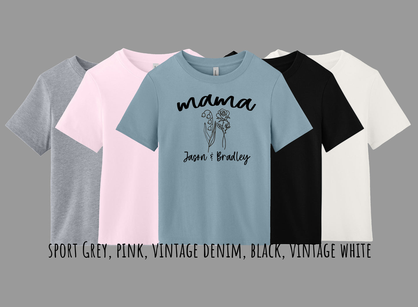 Mama Birth Flowers Tee