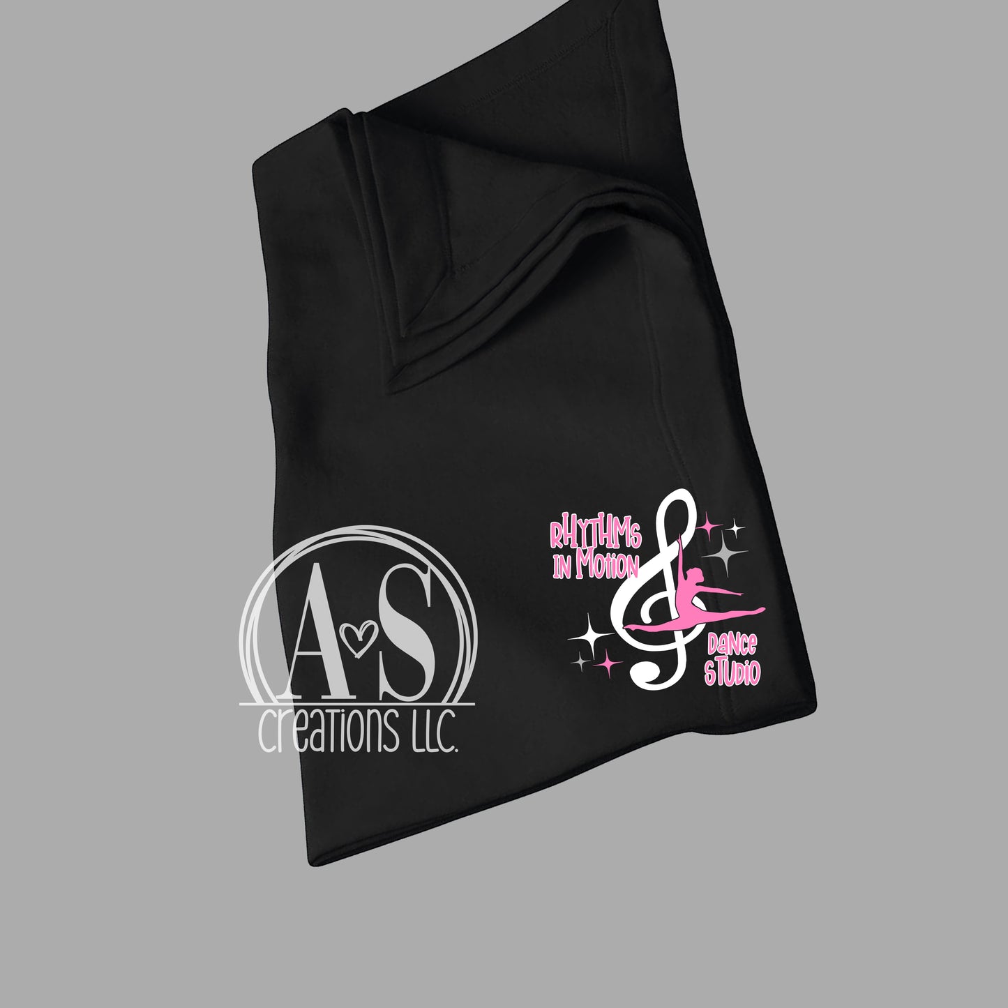Fleece Blanket Silhouette Logo - Black