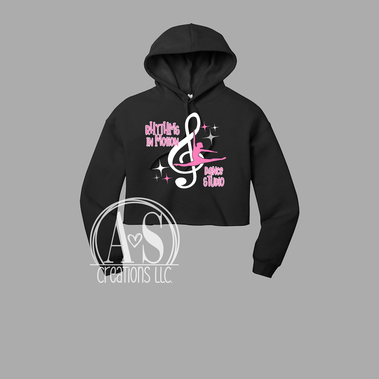 Silhouette Logo Crop Hoodie
