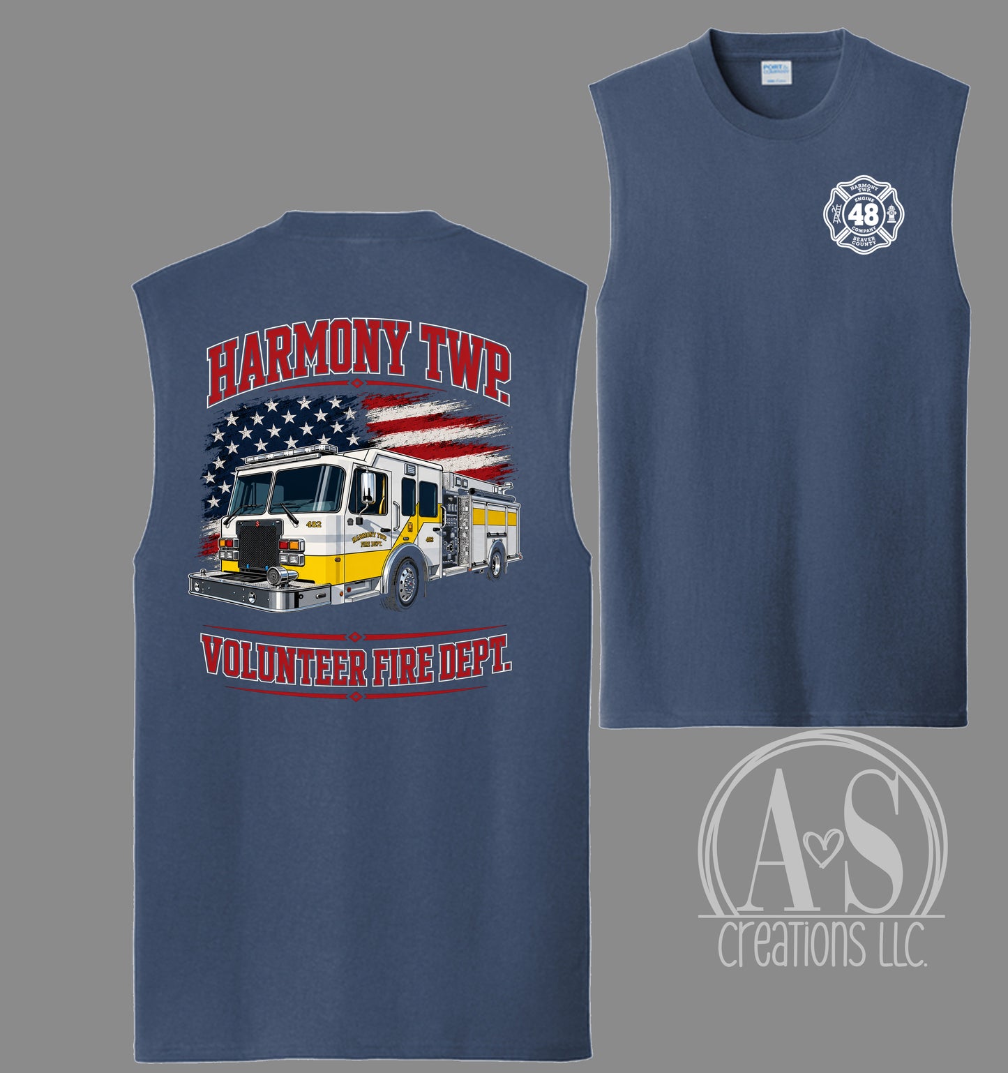 Harmony Township Truck- Sleeveless Navy