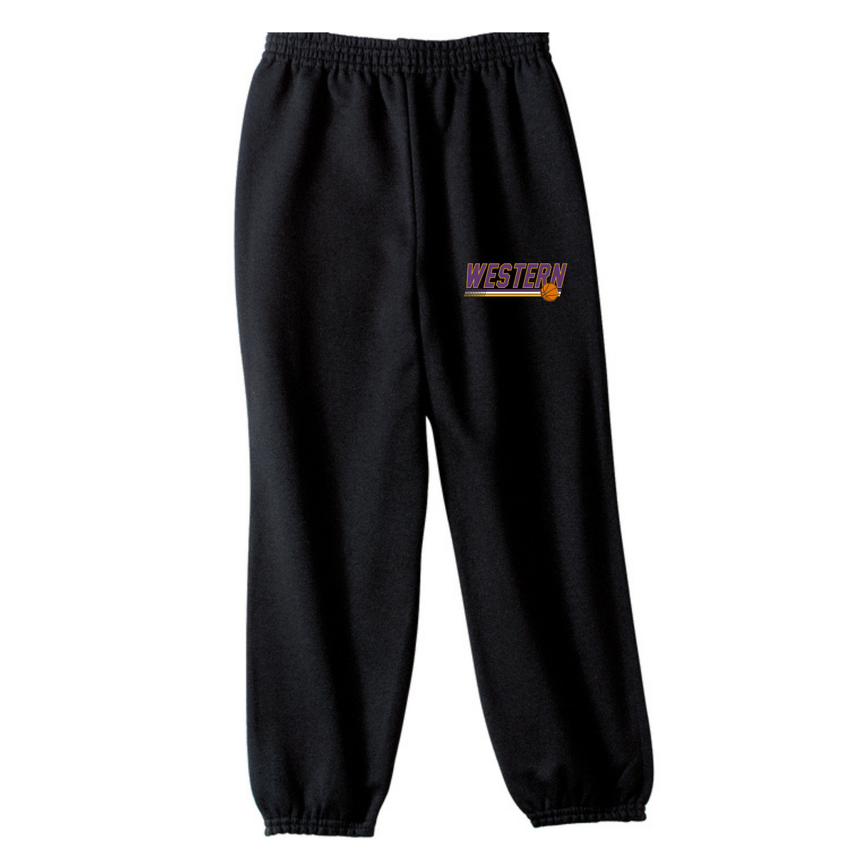 Western Basketball Sweatpants - Black