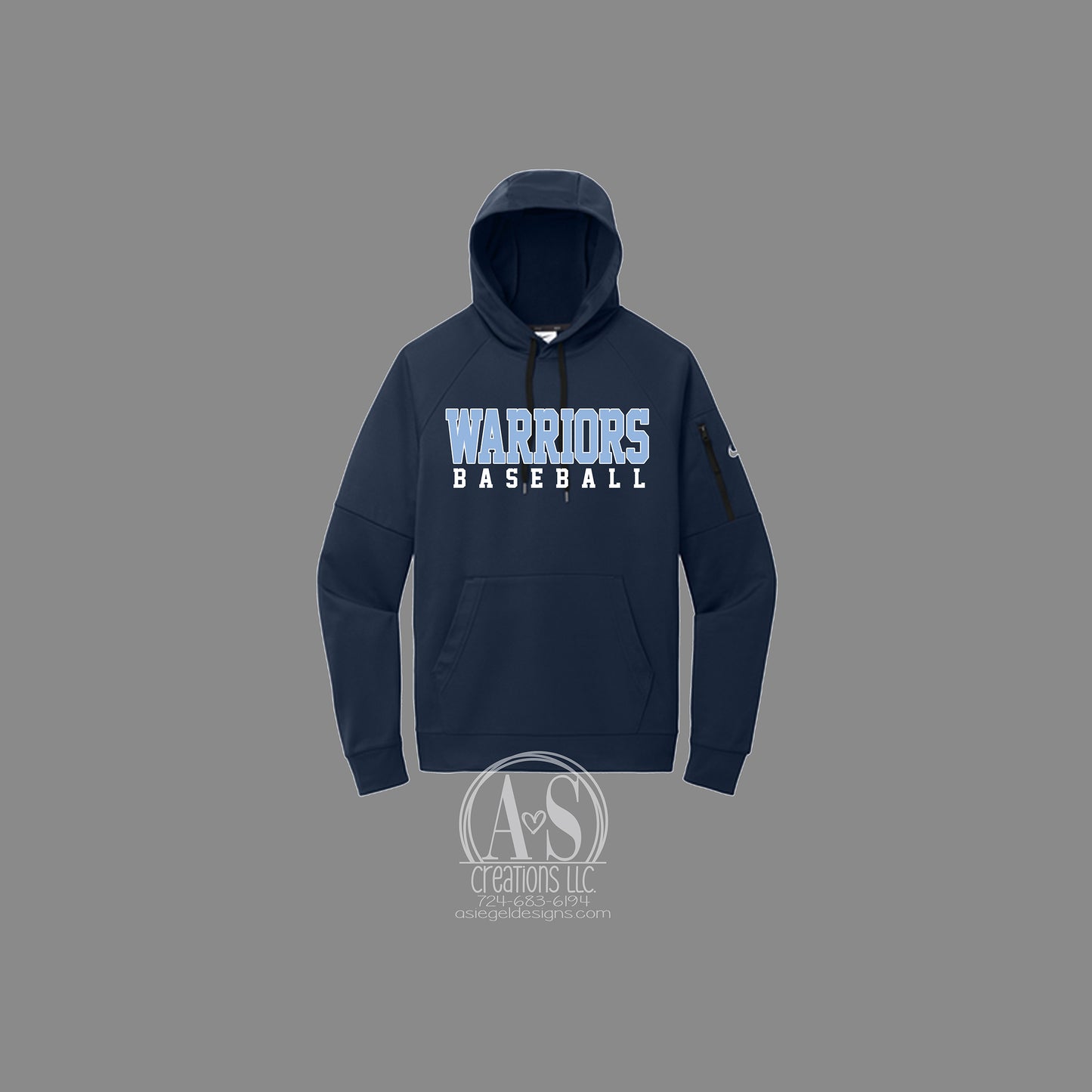 Warriors Baseball NIKE hoodie - Navy CVHS