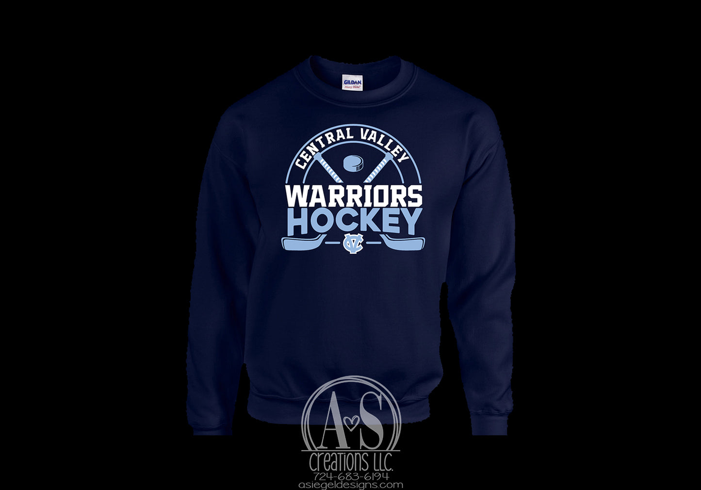Central Valley Warriors Hockey - Navy
