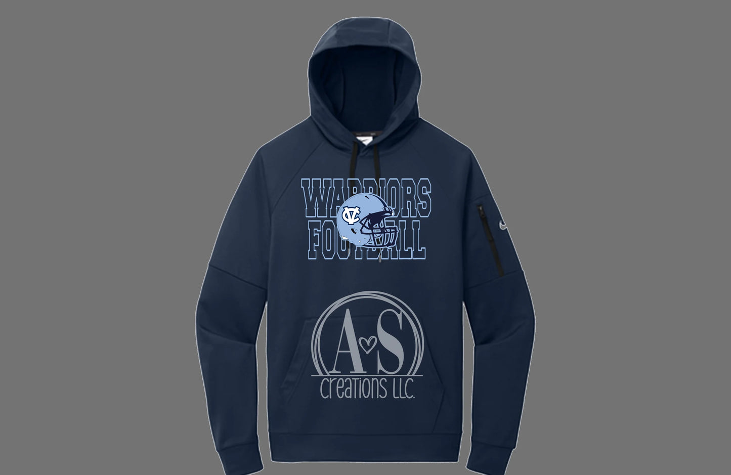 Warriors Football NIKE Hoodie- Navy