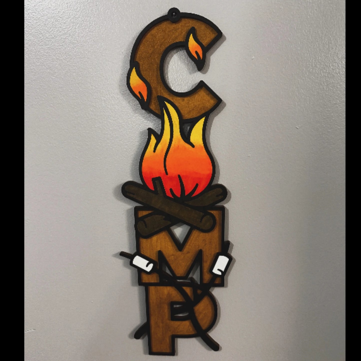 Vertical Indoor Camp Sign