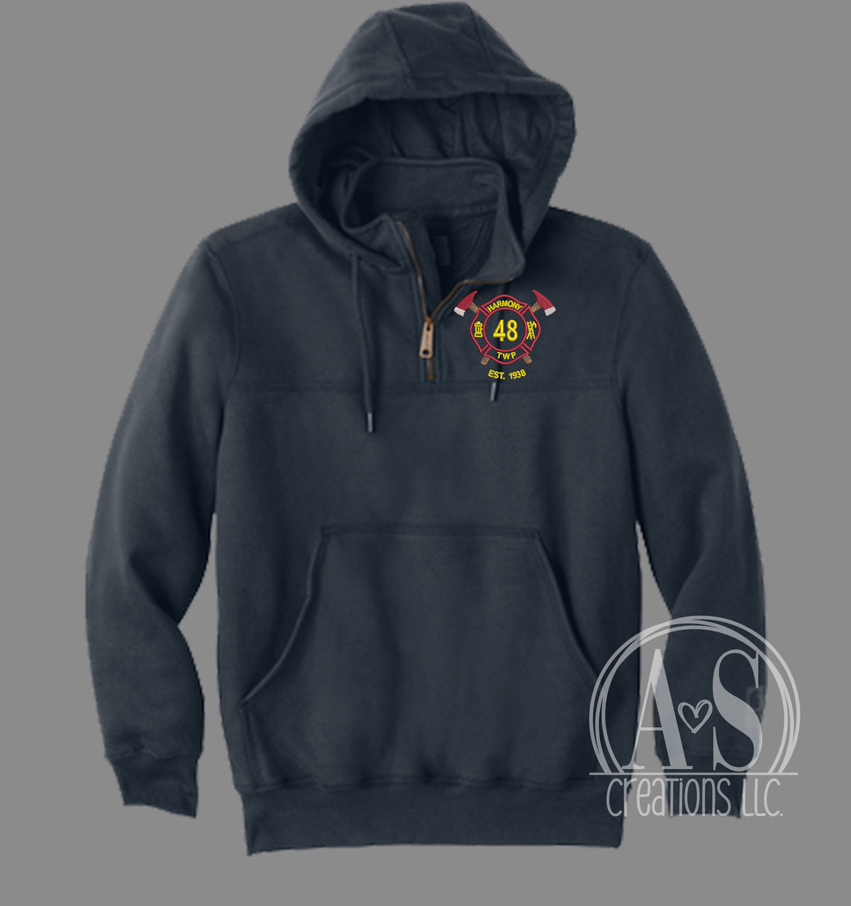 Harmony Twp Fire Carhartt 1/4 Zip Hoodie