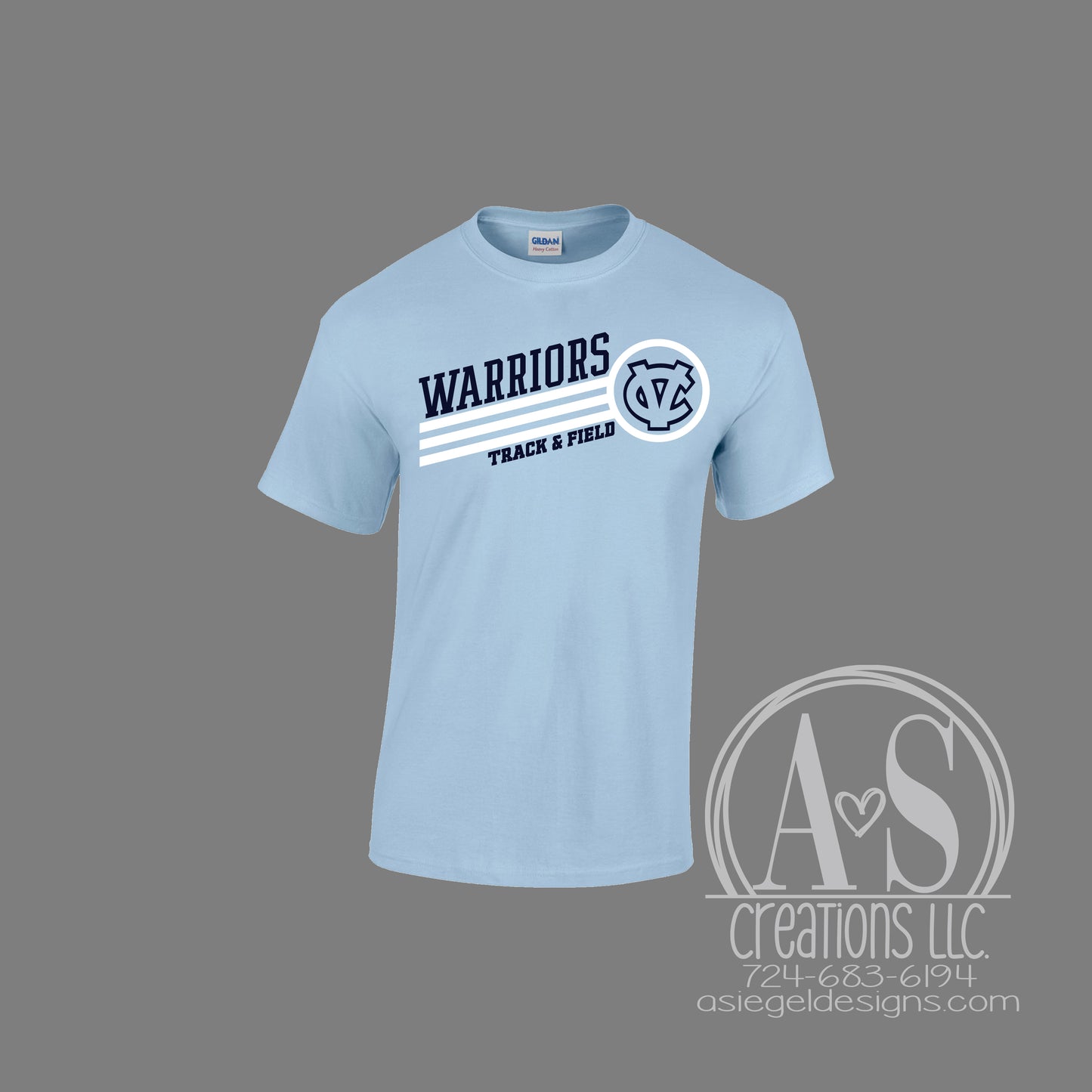 Warriors Track & Field - Light Blue