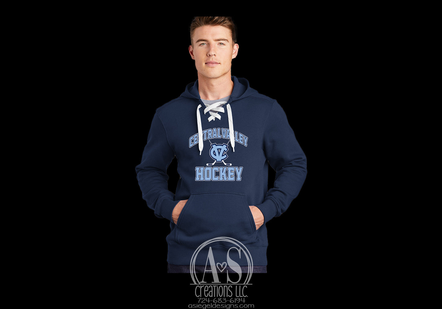 Central Valley Lace Up Hockey Hoodie