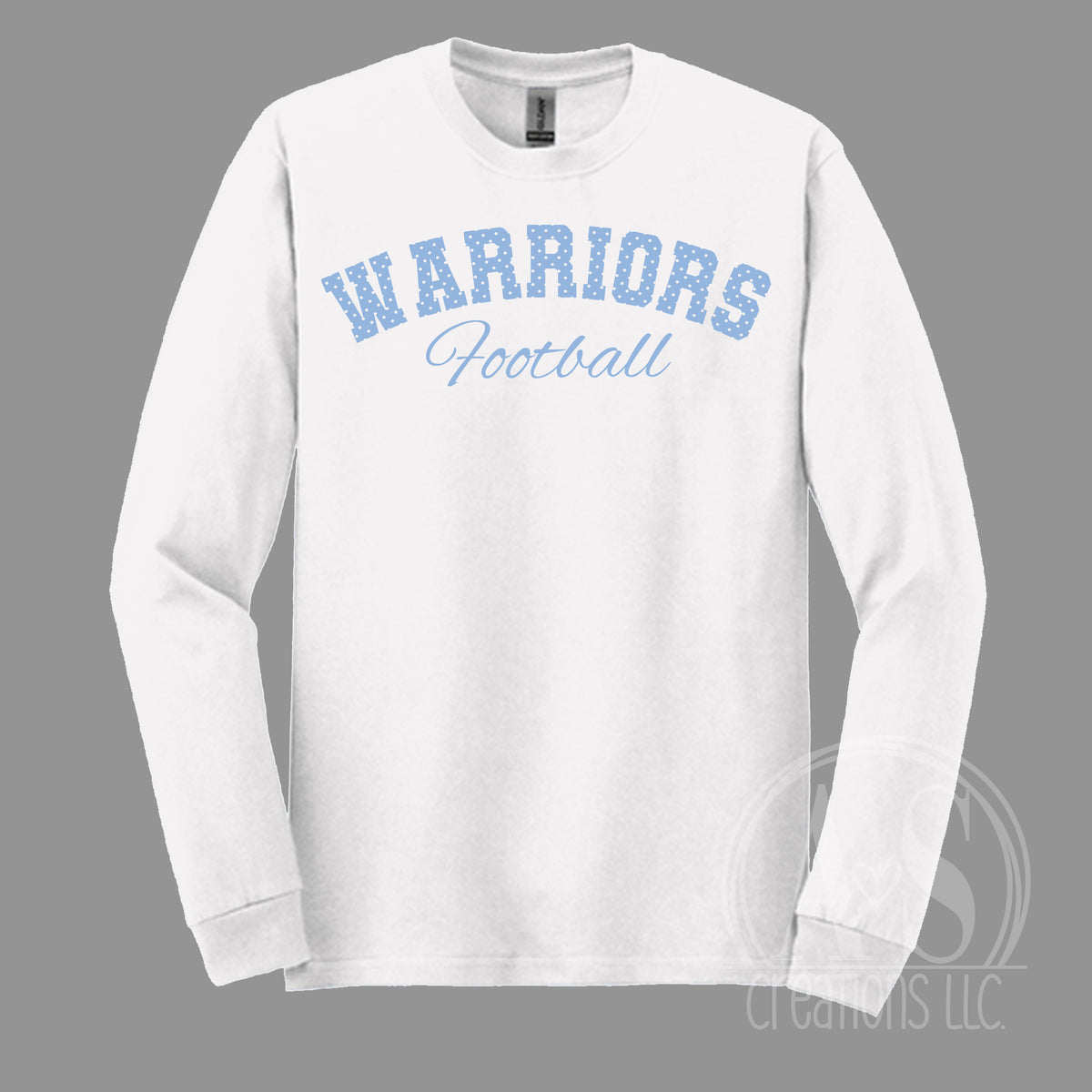 Warriors Football Polka Dots - White
