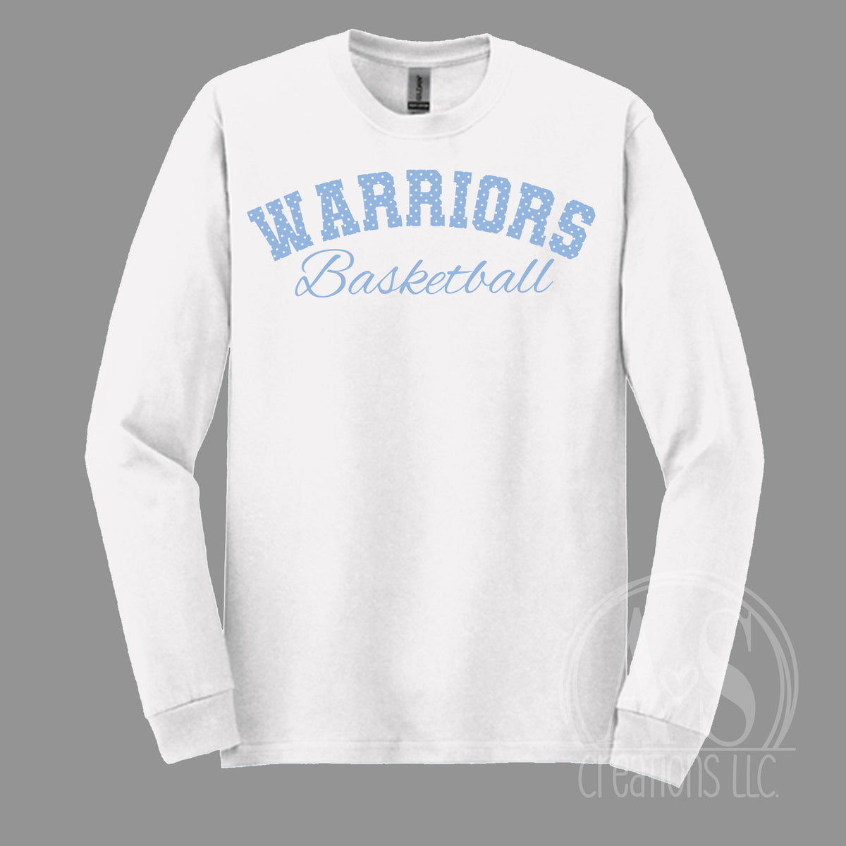 Warriors Basketball Polka Dots - White