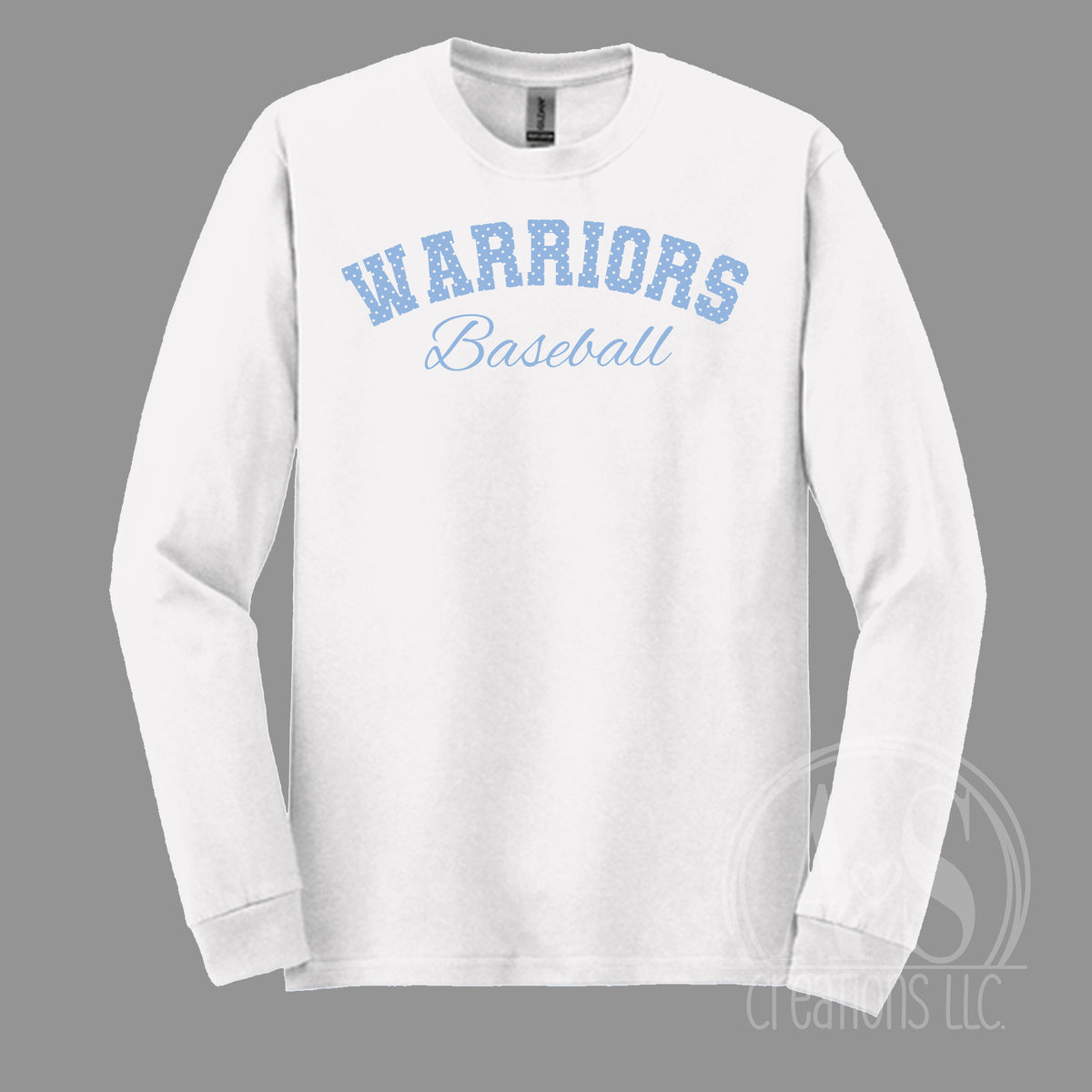 Warriors Baseball Polka Dots - White