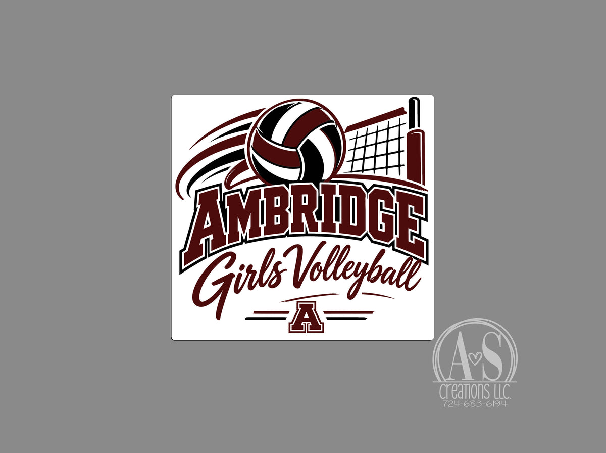 Ambridge Girls Volleyball Sticker