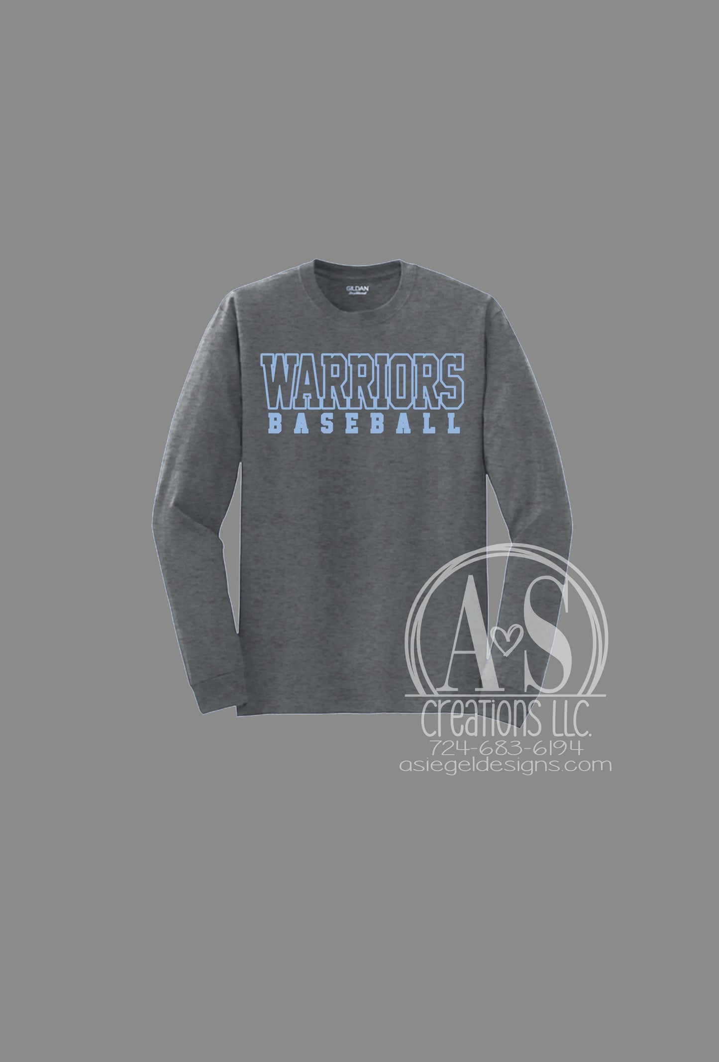 Warriors Baseball - Dark Heather Grey CVHS