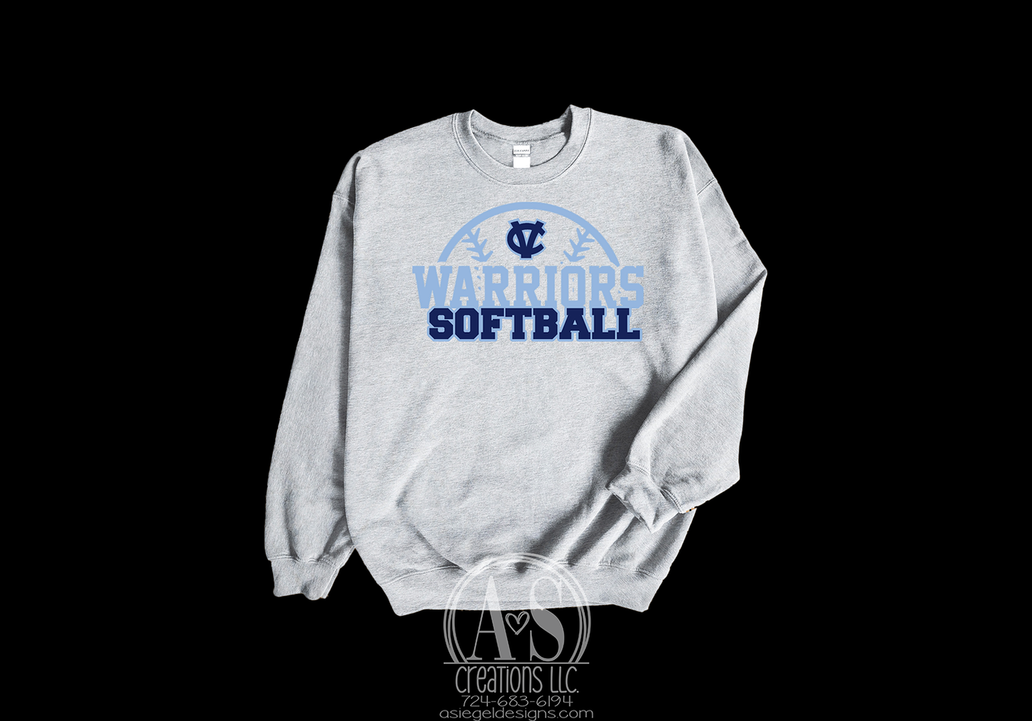 CV Warriors Softball- Ash Grey