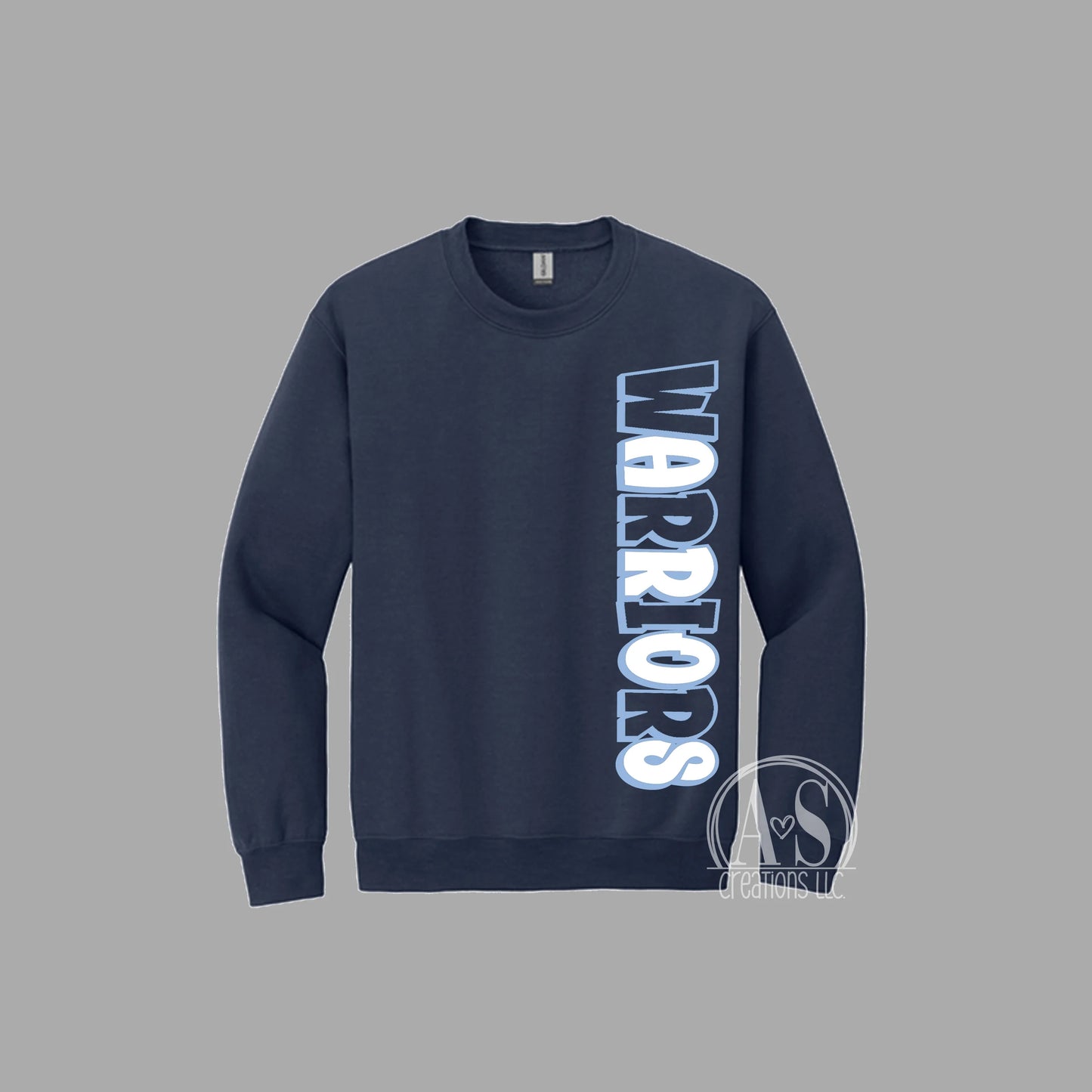 Warriors Vertical Design - Navy