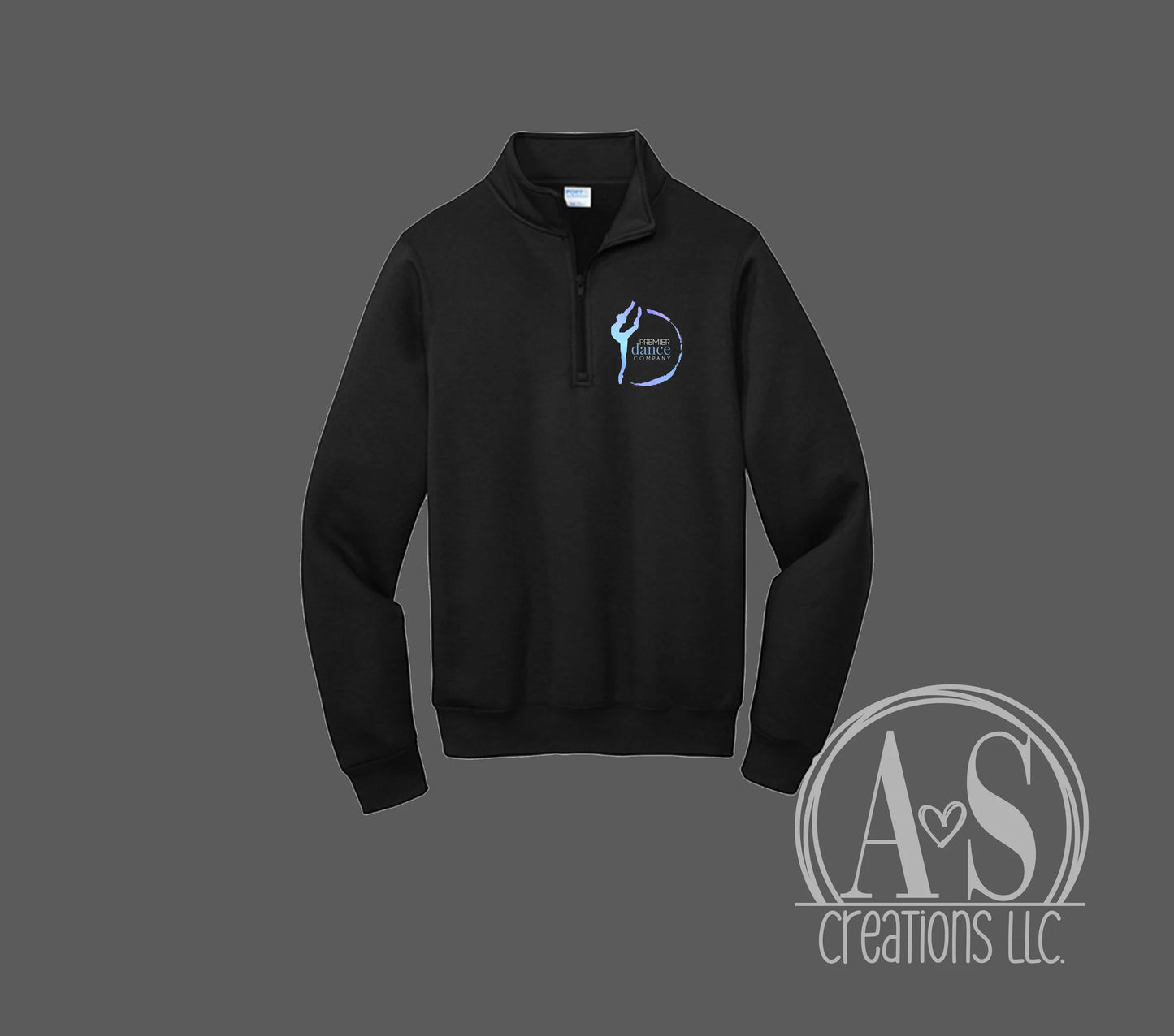 Premier Dance 1/4 Zip Sweatshirt - Black