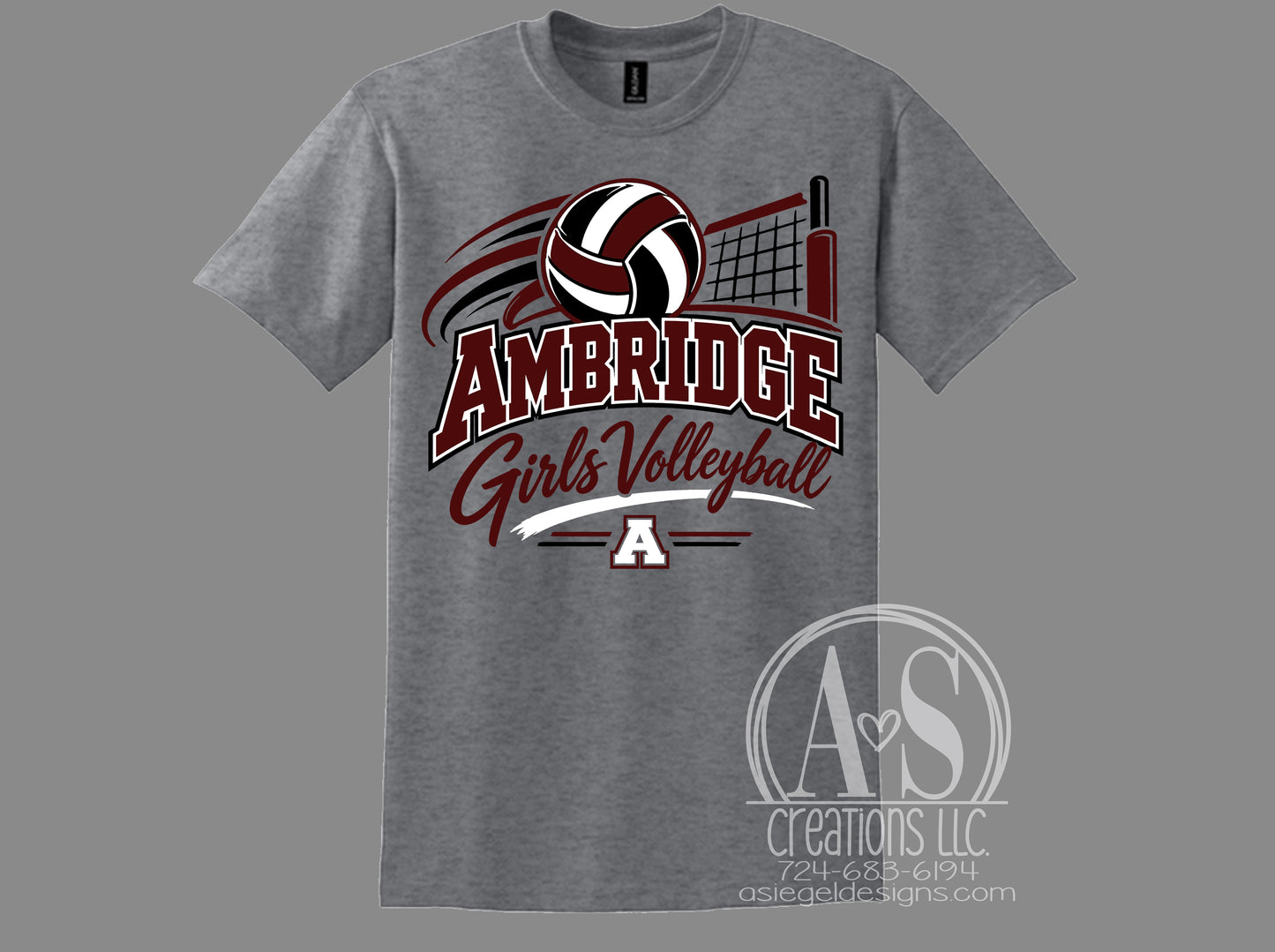 Ambridge Girls Volleyball - Sport Grey