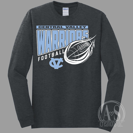 Central Valley Warriors Football - Dark Heather Grey