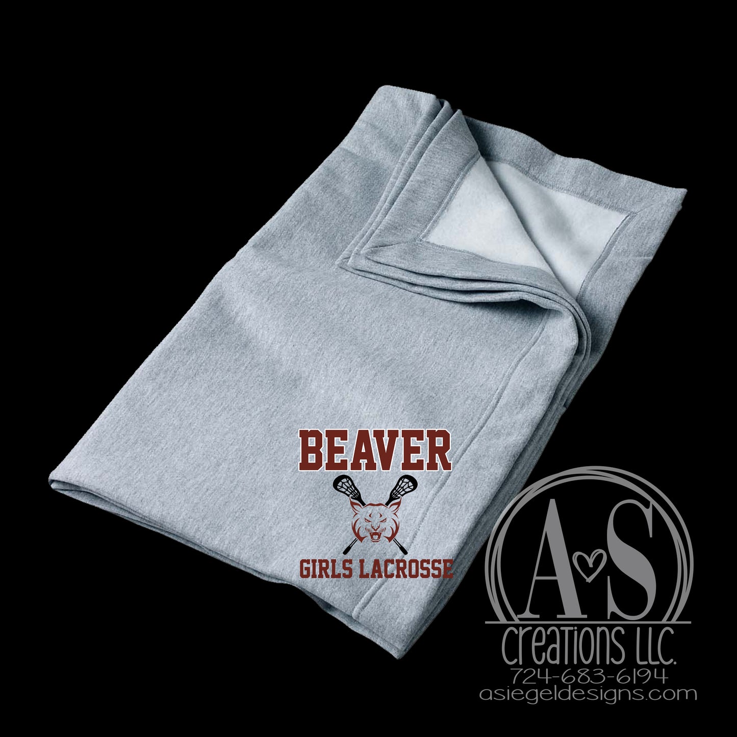 Beaver Girls Lacrosse Blanket