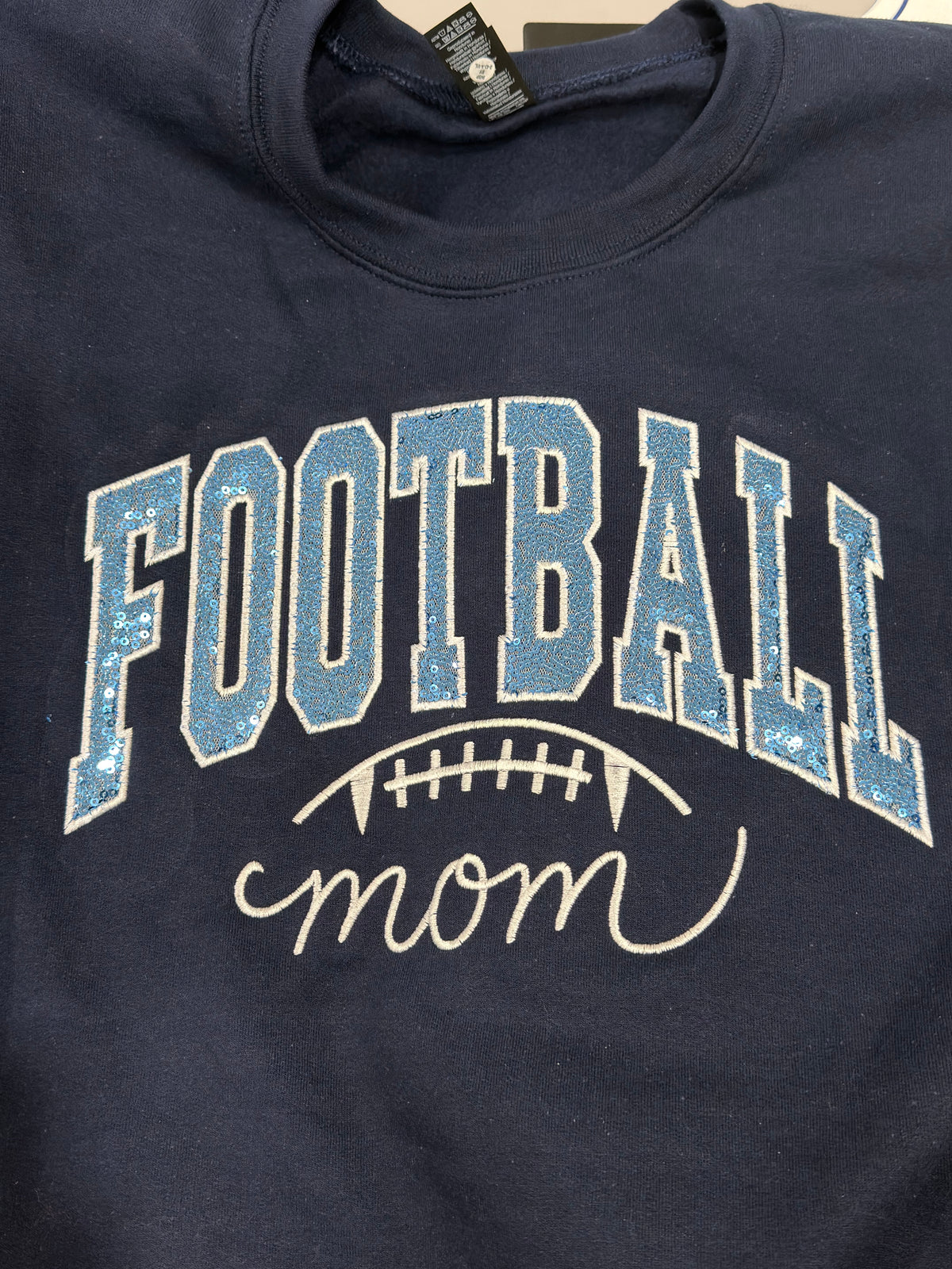 Football Mom Sequin Embroidery