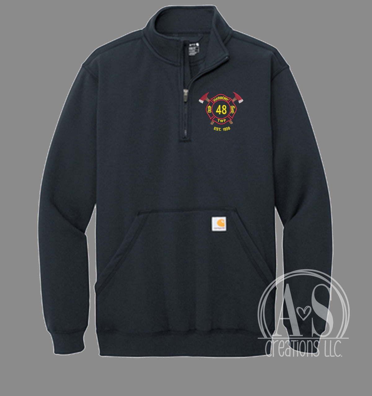 Harmony Twp Fire Carhartt 1/4 Zip Sweatshirt