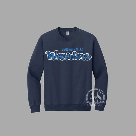 Central Valley Warriors Glitter Design